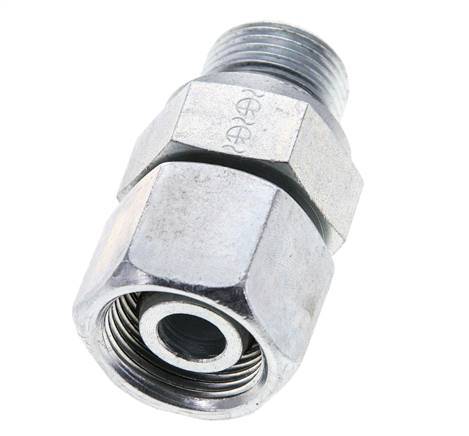 14S & M20x1.5 Acier zingue pivotant droit avec filetage mâle 630 bar Joint torique NBR Cône d'etancheite reglable ISO 8434-1
