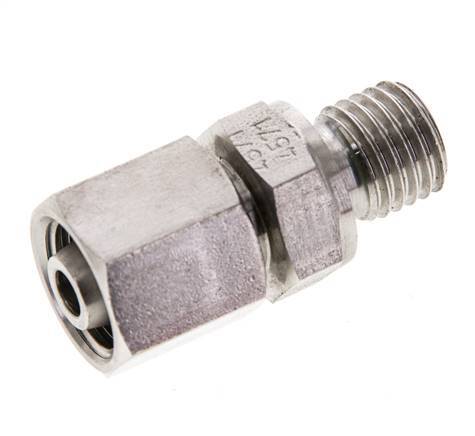 8L & M12x1.5 Acier inoxydable droit pivotant avec filetage mâle 315 bar Joint torique FKM Cône reglable ISO 8434-1