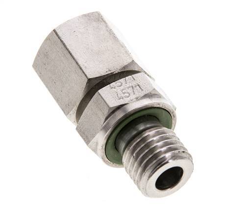 8L & M12x1.5 Acier inoxydable droit pivotant avec filetage mâle 315 bar Joint torique FKM Cône reglable ISO 8434-1