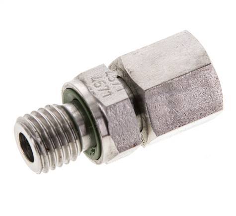 8L & M12x1.5 Acier inoxydable droit pivotant avec filetage mâle 315 bar Joint torique FKM Cône reglable ISO 8434-1