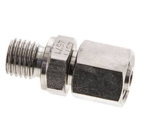 8L & M12x1.5 Acier inoxydable droit pivotant avec filetage mâle 315 bar Joint torique FKM Cône reglable ISO 8434-1