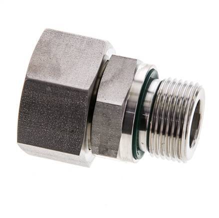 18L & M22x1.5 Acier inoxydable pivotant droit avec filetage mâle 315 bar Joint torique FKM Cône reglable ISO 8434-1