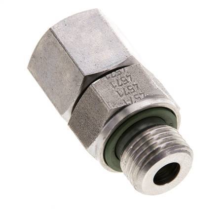 10S & M16x1.5 Acier inoxydable pivotant droit avec filetage mâle 630 bar Joint torique FKM Cône reglable ISO 8434-1