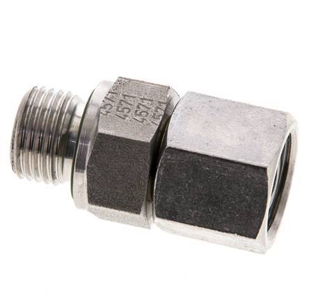 10S & M16x1.5 Acier inoxydable pivotant droit avec filetage mâle 630 bar Joint torique FKM Cône reglable ISO 8434-1