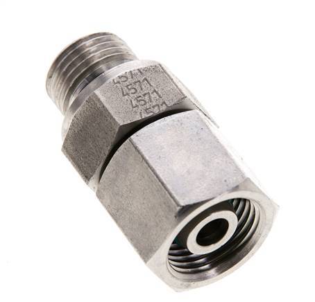 10S & M16x1.5 Acier inoxydable pivotant droit avec filetage mâle 630 bar Joint torique FKM Cône reglable ISO 8434-1