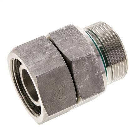 30S & M42x2 Acier inoxydable pivotant droit avec filetage mâle 400 bar Joint torique FKM Cône reglable ISO 8434-1