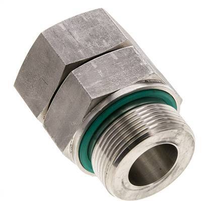 30S & M42x2 Acier inoxydable pivotant droit avec filetage mâle 400 bar Joint torique FKM Cône reglable ISO 8434-1