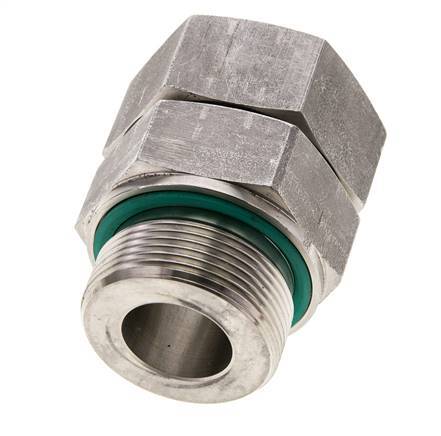 30S & M42x2 Acier inoxydable pivotant droit avec filetage mâle 400 bar Joint torique FKM Cône reglable ISO 8434-1