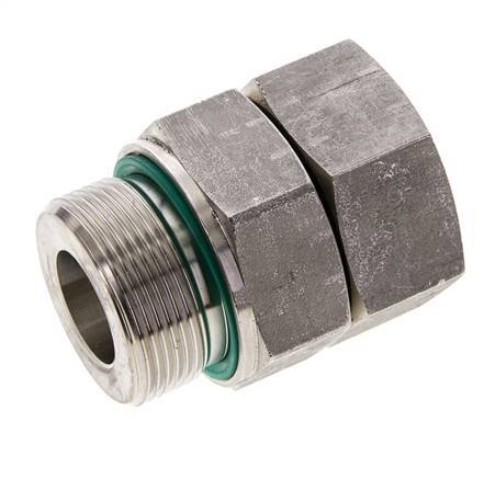 30S & M42x2 Acier inoxydable pivotant droit avec filetage mâle 400 bar Joint torique FKM Cône reglable ISO 8434-1