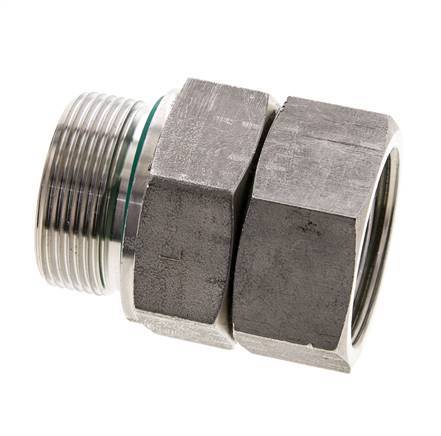 30S & M42x2 Acier inoxydable pivotant droit avec filetage mâle 400 bar Joint torique FKM Cône reglable ISO 8434-1