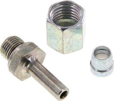 6L & G1/8'' Acier zingue pivotant droit avec filetage mâle 315 bar NBR Reglable ISO 8434-1 [2 Pièces]
