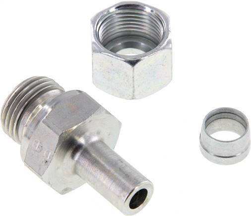 12S & G1/2'' Acier zingue pivotant droit avec filetage mâle 630 bar NBR Reglable ISO 8434-1