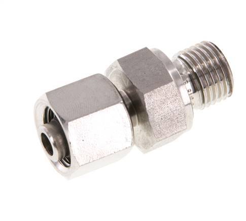 8L & G1/4'' pivot droit en acier inoxydable avec filetage mâle 315 bar FKM Reglable ISO 8434-1