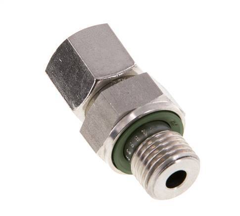 8L & G1/4'' pivot droit en acier inoxydable avec filetage mâle 315 bar FKM Reglable ISO 8434-1