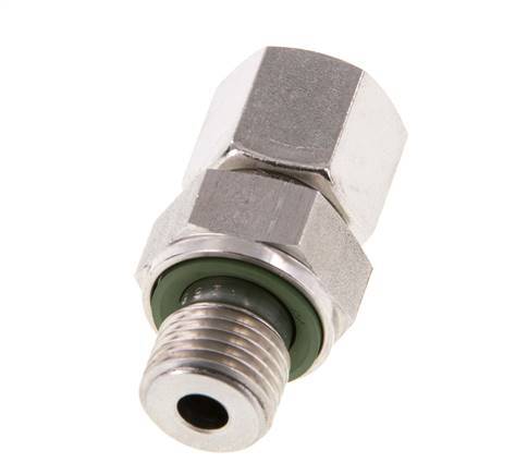 8L & G1/4'' pivot droit en acier inoxydable avec filetage mâle 315 bar FKM Reglable ISO 8434-1