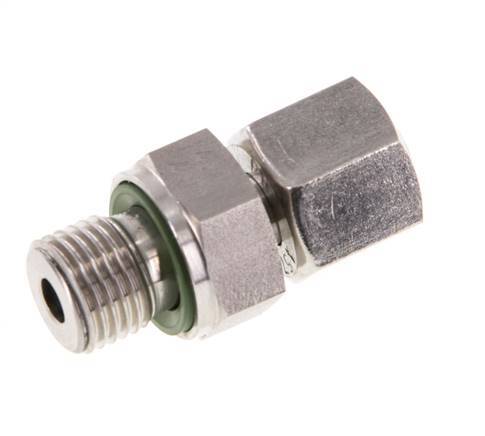 8L & G1/4'' pivot droit en acier inoxydable avec filetage mâle 315 bar FKM Reglable ISO 8434-1