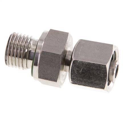 8L & G1/4'' pivot droit en acier inoxydable avec filetage mâle 315 bar FKM Reglable ISO 8434-1