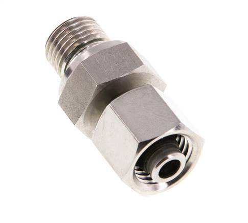 8L & G1/4'' pivot droit en acier inoxydable avec filetage mâle 315 bar FKM Reglable ISO 8434-1