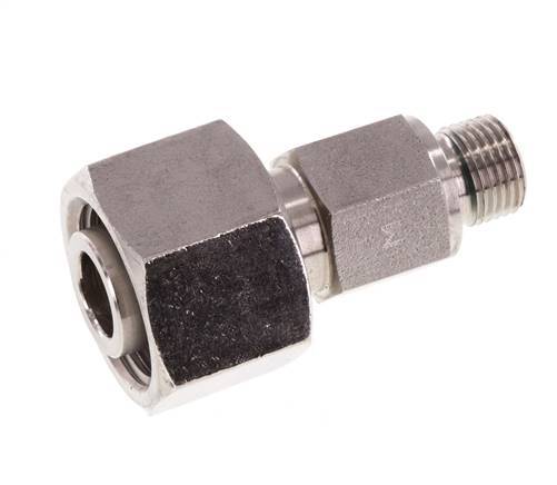 Emerillon droit en acier inoxydable 12L & G1/8'' avec filetage mâle 315 bar FKM Reglable ISO 8434-1