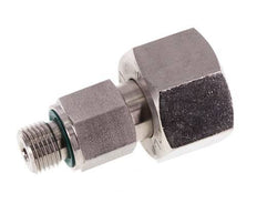 Emerillon droit en acier inoxydable 12L & G1/8'' avec filetage mâle 315 bar FKM Reglable ISO 8434-1