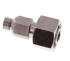 Emerillon droit en acier inoxydable 12L & G1/8'' avec filetage mâle 315 bar FKM Reglable ISO 8434-1