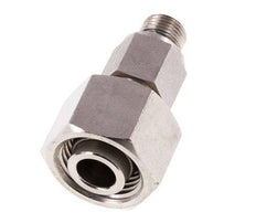 Emerillon droit en acier inoxydable 12L & G1/8'' avec filetage mâle 315 bar FKM Reglable ISO 8434-1