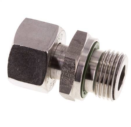 15L et G1/2'' en acier inoxydable pivotant droit avec filetage mâle 315 bar FKM reglable ISO 8434-1