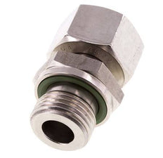 15L et G1/2'' en acier inoxydable pivotant droit avec filetage mâle 315 bar FKM reglable ISO 8434-1