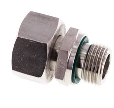 Emerillon droit en acier inoxydable 18L & G1/2'' avec filetage mâle 315 bar FKM Reglable ISO 8434-1