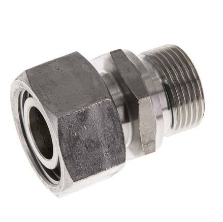 22L et G3/4'' en acier inoxydable pivotant droit avec filetage mâle 160 bar FKM reglable ISO 8434-1