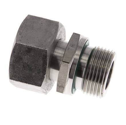 22L et G3/4'' en acier inoxydable pivotant droit avec filetage mâle 160 bar FKM reglable ISO 8434-1