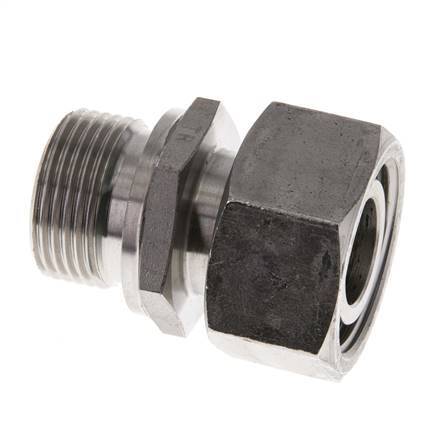 22L et G3/4'' en acier inoxydable pivotant droit avec filetage mâle 160 bar FKM reglable ISO 8434-1