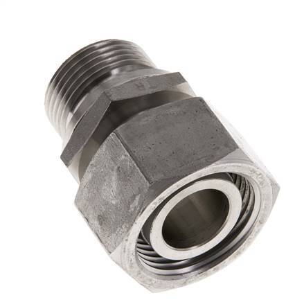 22L et G3/4'' en acier inoxydable pivotant droit avec filetage mâle 160 bar FKM reglable ISO 8434-1