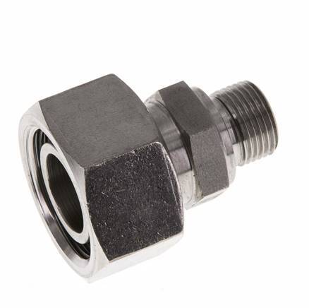 22L et G3/8'' en acier inoxydable pivotant droit avec filetage mâle 160 bar FKM reglable ISO 8434-1