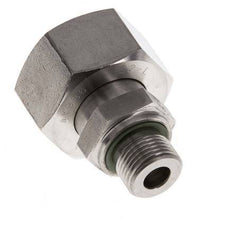 22L et G3/8'' en acier inoxydable pivotant droit avec filetage mâle 160 bar FKM reglable ISO 8434-1