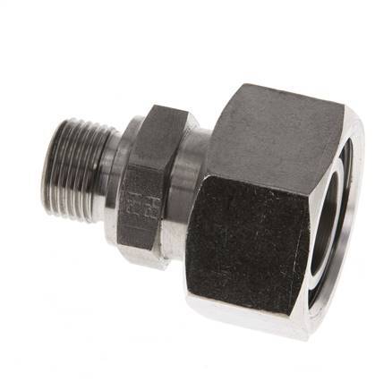 22L et G3/8'' en acier inoxydable pivotant droit avec filetage mâle 160 bar FKM reglable ISO 8434-1