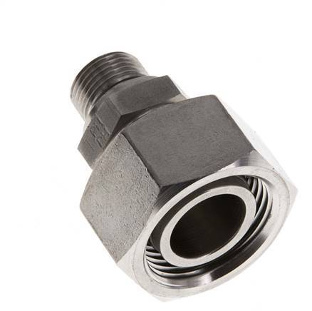 22L et G3/8'' en acier inoxydable pivotant droit avec filetage mâle 160 bar FKM reglable ISO 8434-1