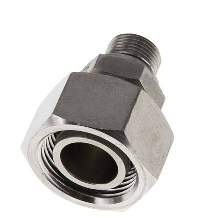 22L et G3/8'' en acier inoxydable pivotant droit avec filetage mâle 160 bar FKM reglable ISO 8434-1