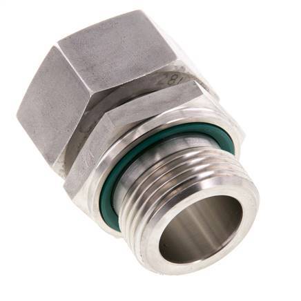 28L et G1'' en acier inoxydable à pivot droit avec filetage mâle 160 bar FKM Reglable ISO 8434-1