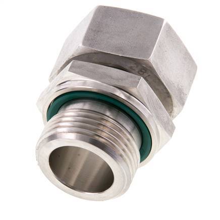 28L et G1'' en acier inoxydable à pivot droit avec filetage mâle 160 bar FKM Reglable ISO 8434-1