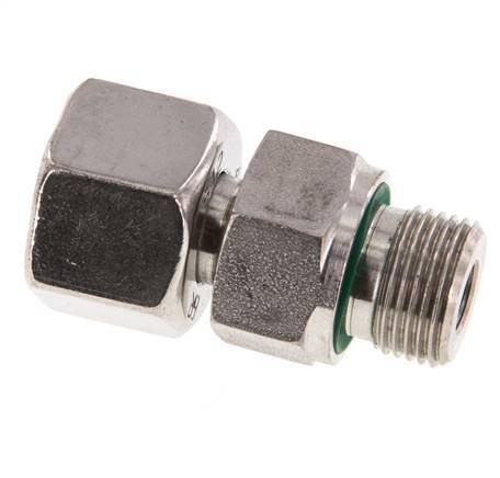 12S & G3/8'' pivotant droit en acier inoxydable avec filetage mâle 630 bar FKM reglable ISO 8434-1