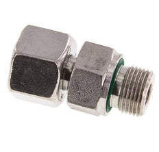 12S & G3/8'' pivotant droit en acier inoxydable avec filetage mâle 630 bar FKM reglable ISO 8434-1