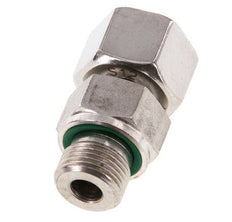 12S & G3/8'' pivotant droit en acier inoxydable avec filetage mâle 630 bar FKM reglable ISO 8434-1