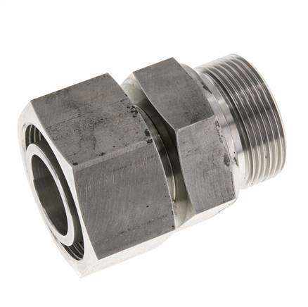 38S & G1-1/2'' Emerillon droit en acier inoxydable avec filetage mâle 315 bar FKM Reglable ISO 8434-1