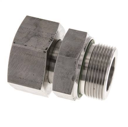 38S & G1-1/2'' Emerillon droit en acier inoxydable avec filetage mâle 315 bar FKM Reglable ISO 8434-1