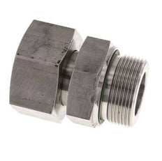 38S & G1-1/2'' Emerillon droit en acier inoxydable avec filetage mâle 315 bar FKM Reglable ISO 8434-1