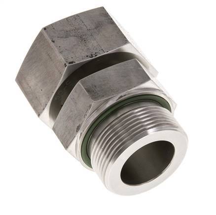 38S & G1-1/2'' Emerillon droit en acier inoxydable avec filetage mâle 315 bar FKM Reglable ISO 8434-1