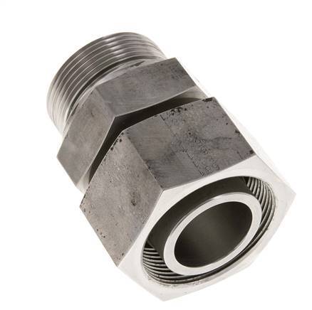 38S & G1-1/2'' Emerillon droit en acier inoxydable avec filetage mâle 315 bar FKM Reglable ISO 8434-1