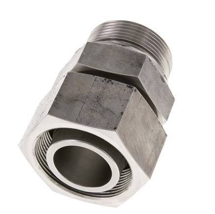 38S & G1-1/2'' Emerillon droit en acier inoxydable avec filetage mâle 315 bar FKM Reglable ISO 8434-1