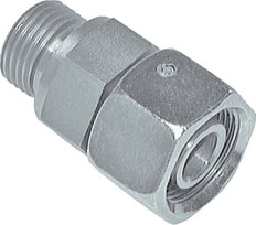 8L & G1/4'' Zink plated Steel Straight Swivel with Male Threads 315 bar NBR O-ring Sealing Cone Adjustable ISO 8434-1 [2 Pieces]